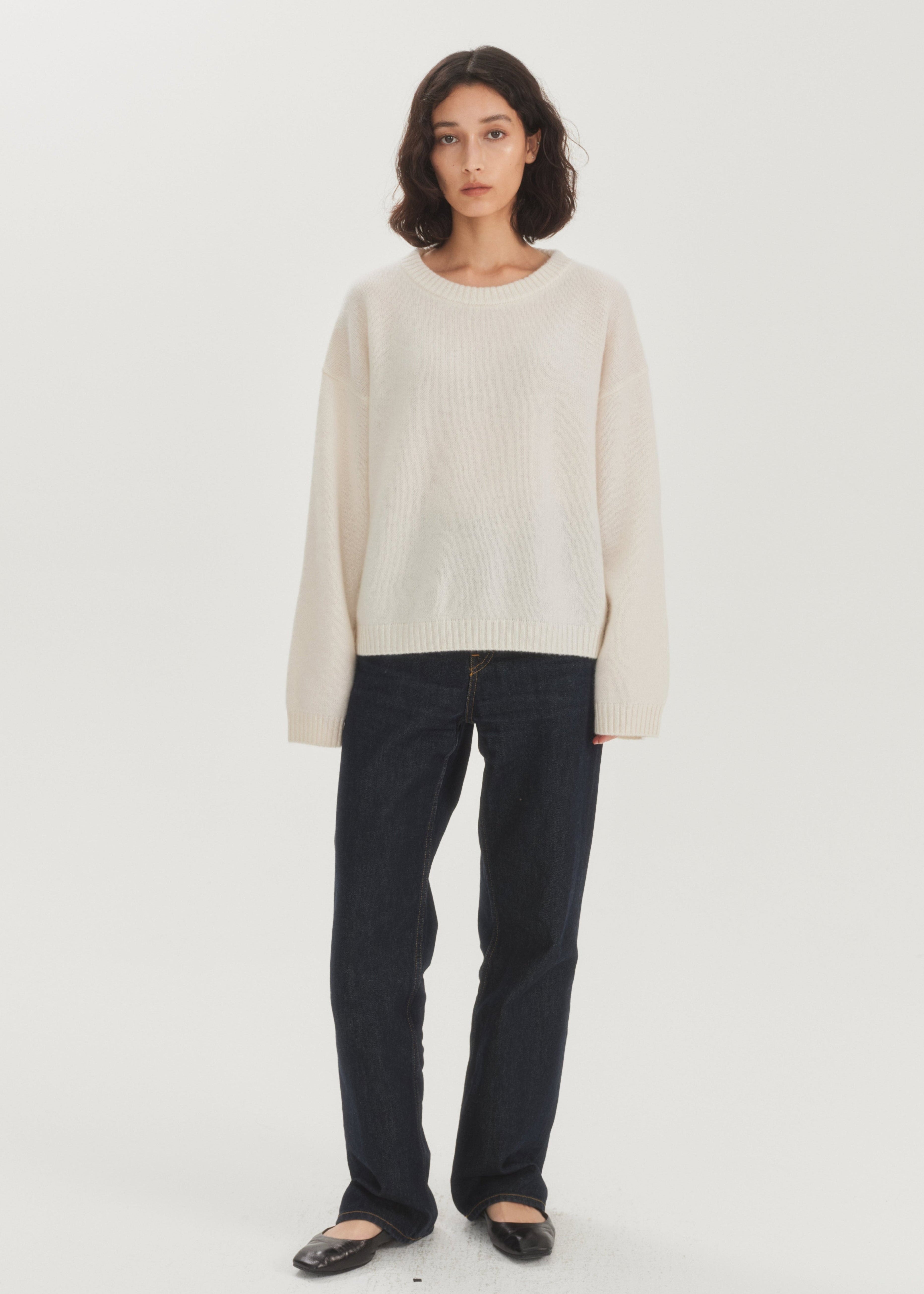 leday ounce noa wide knit 【cream】 Noa Sweater